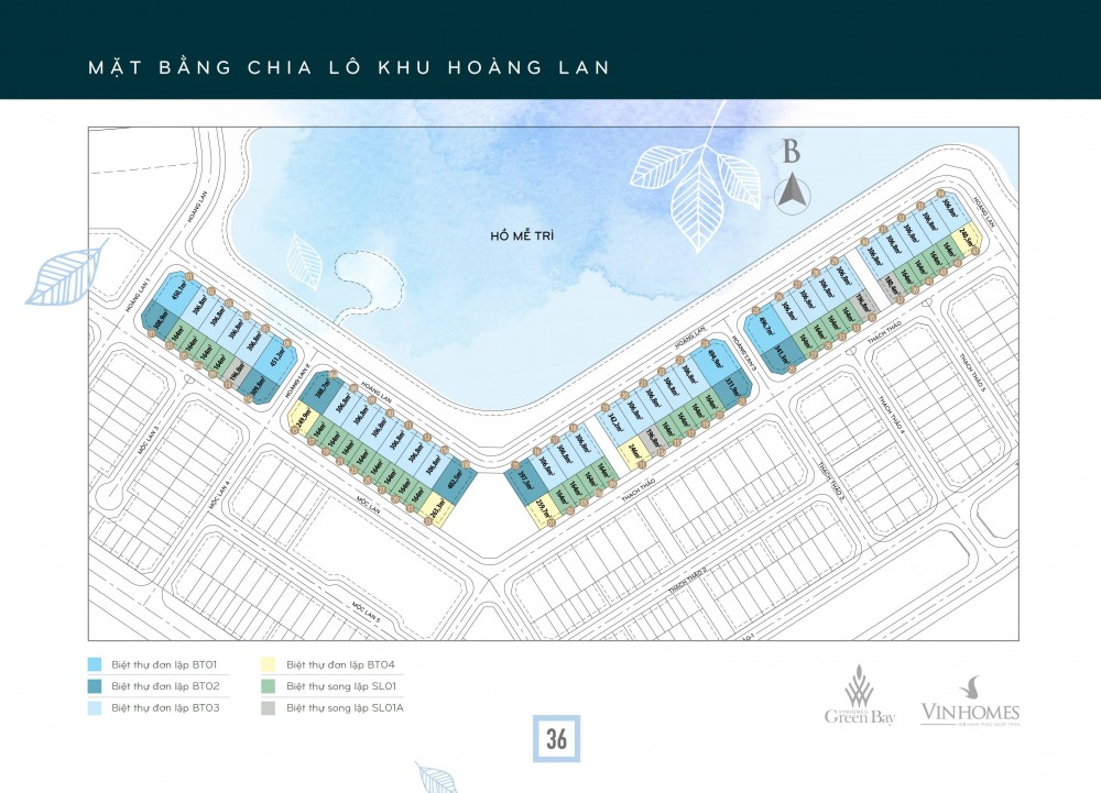 Mặt bằng khu Hoàng Lan Vinhomes Green Bay