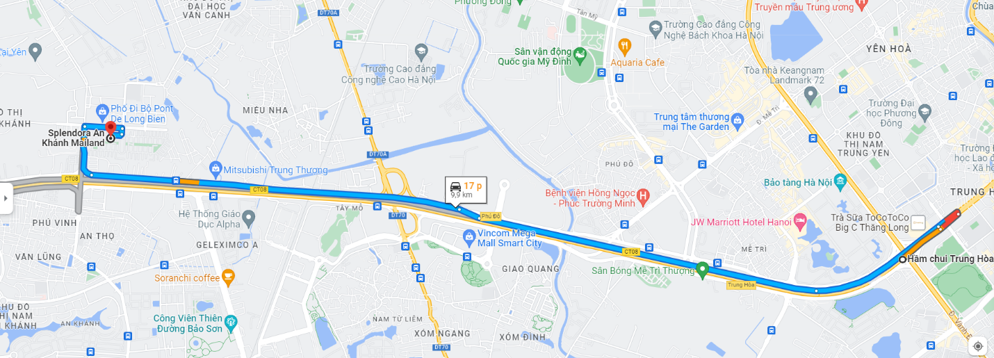 Bản đồ các tuyến đường đến Mailan Hanoi City