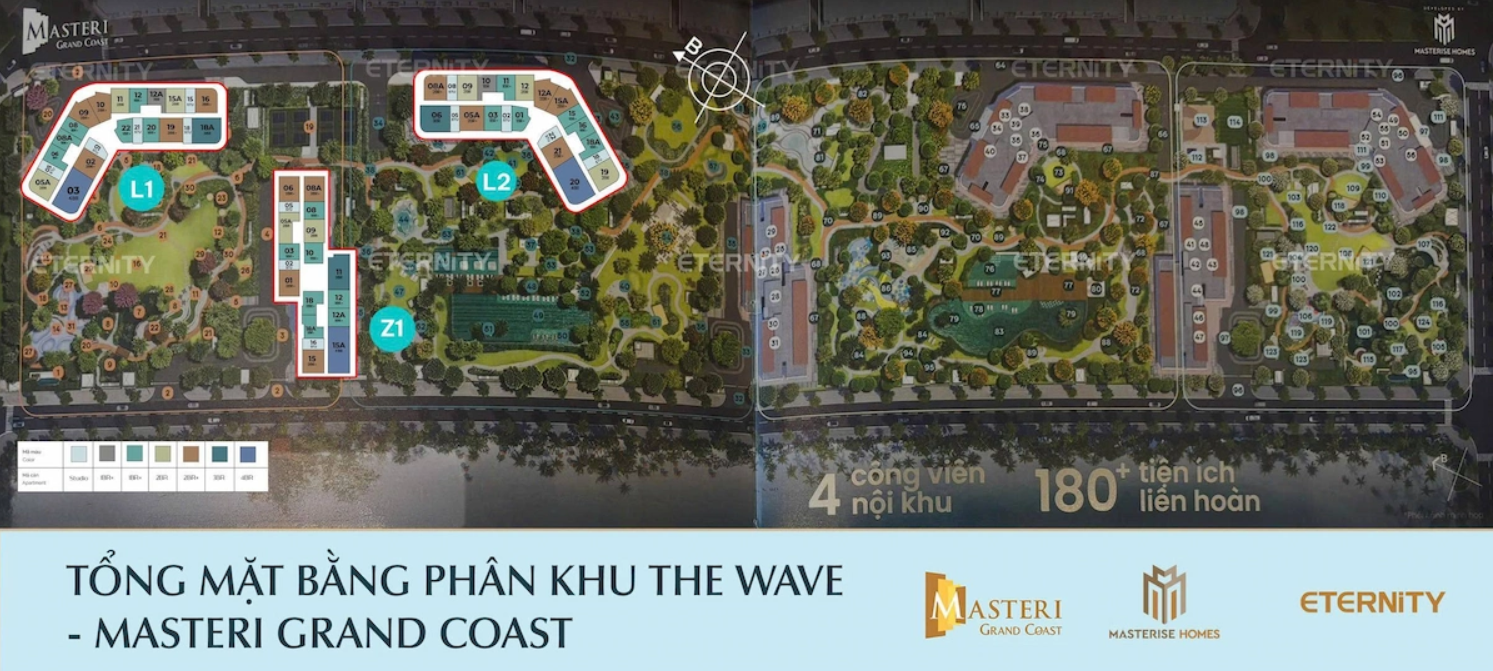 Mặt bằng thiết kế Masteri Grand Coast Ocean Park 2 tối ưu không gian căn hộ