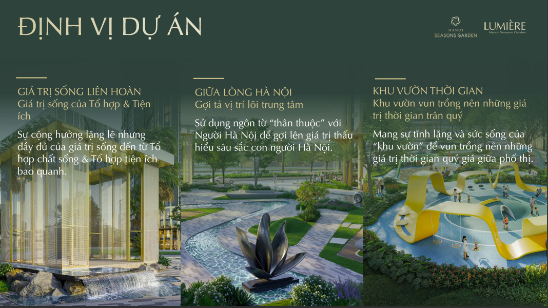 Nét đặc biệt Lumiere Hanoi Seasons Garden Nguyễn Trãi
