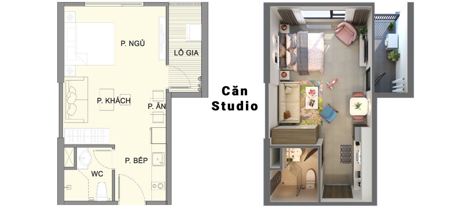 Thiết kế căn hộ Studio Imperia Smart City