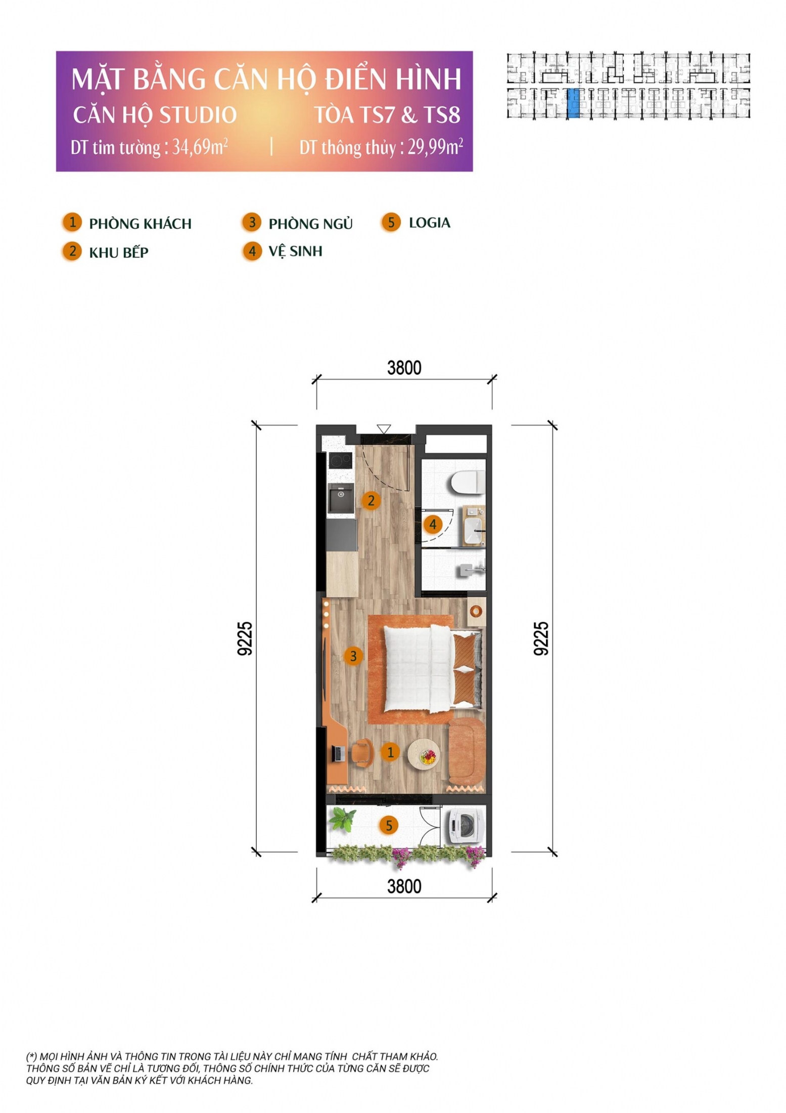 Cho thuê căn hộ Studio chung cư The Sunset Phú Quốc - SunGroup
