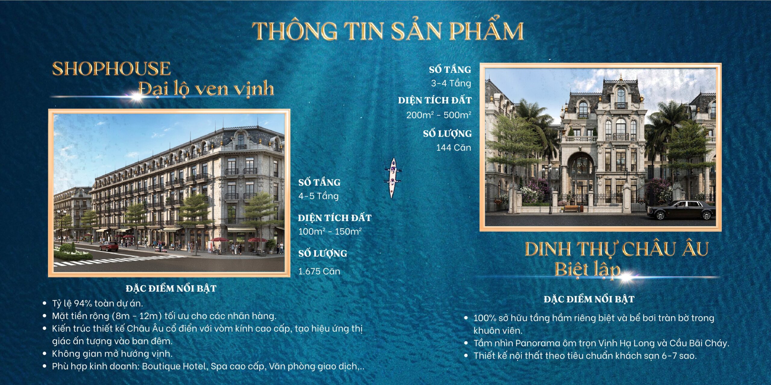 Các loại hình sản phẩm Noble Palace Hạ Long 
