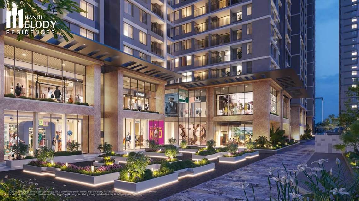 Cho thuê shophouse Hà Nội Melody Residences, Hoàng Mai