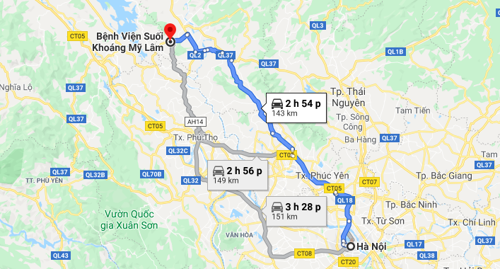 Tuyến đường từ Hà Nội đi Vinpearl Mỹ Lâm Tuyên Quang
