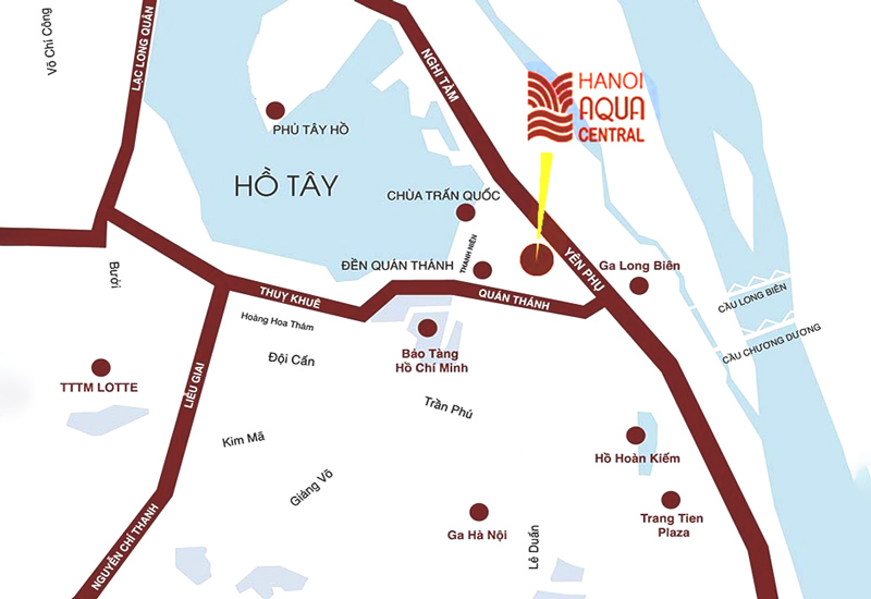 Vị trí Hà Nội Aqua Central
