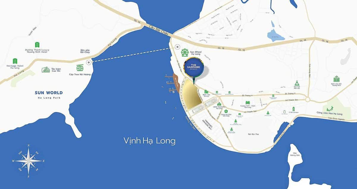 Vị trí Best Western Premier Sapphire Hạ Long