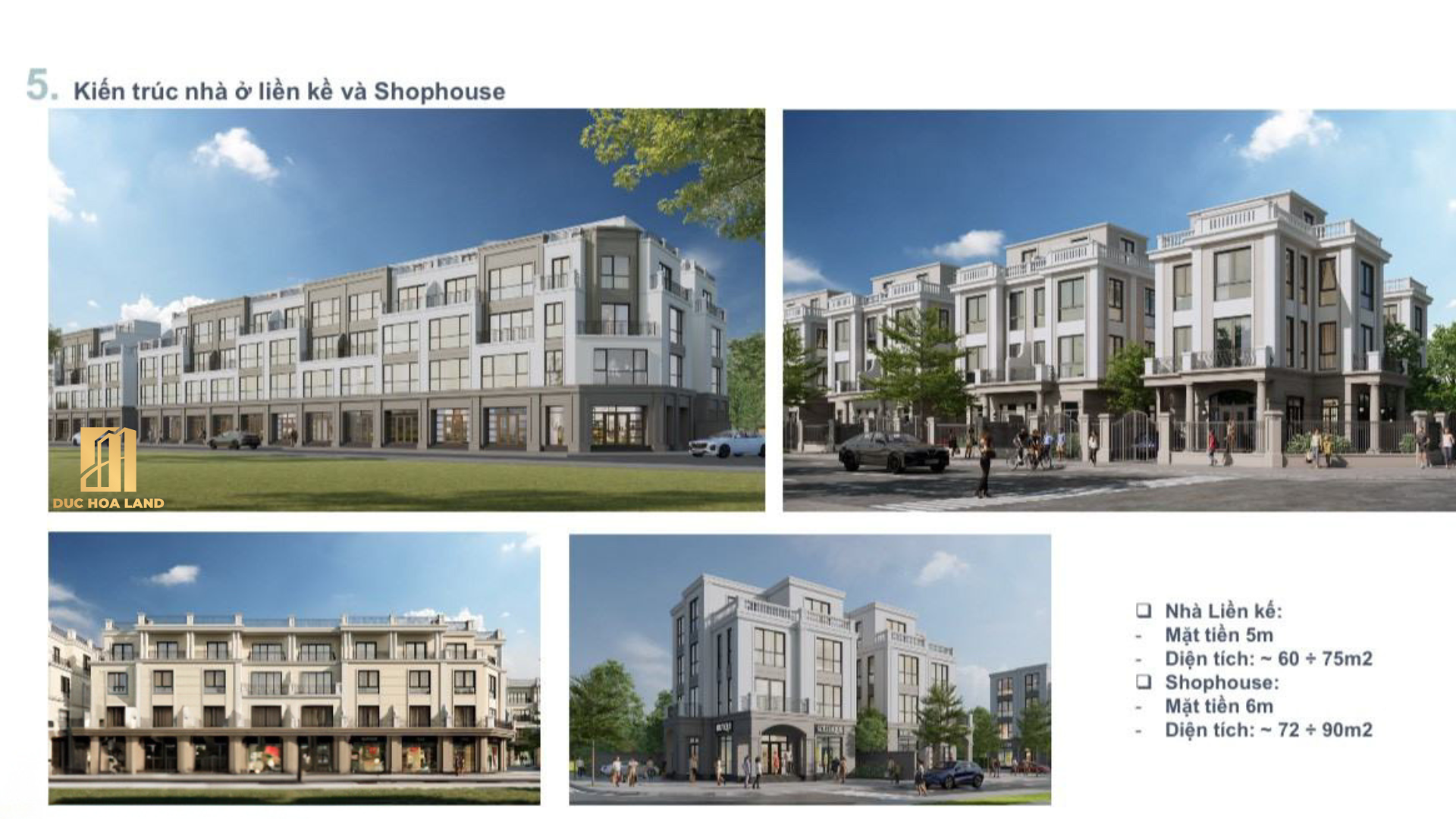Các loại hình sản phẩm Vinhomes Urban Lake Long An