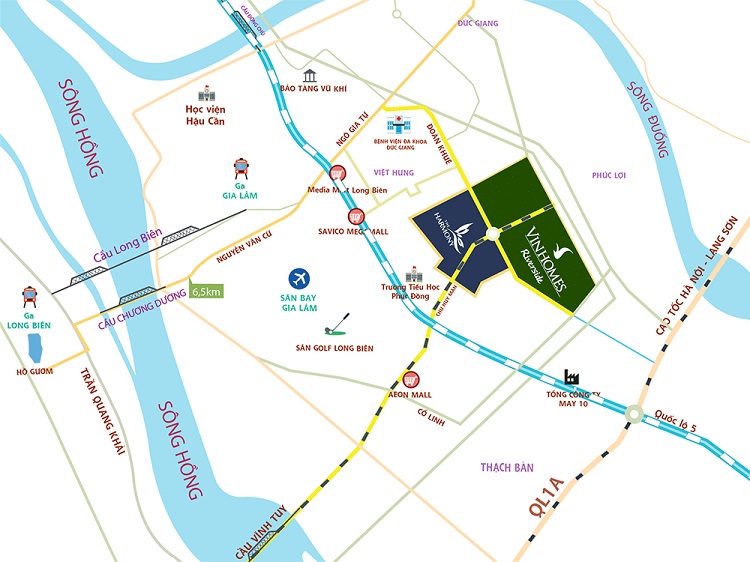 Đường đến Vinhomes Riverside