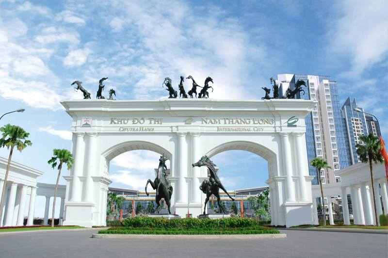 Cổng vào Khu đô thị Nam Thăng Long - Ciputra