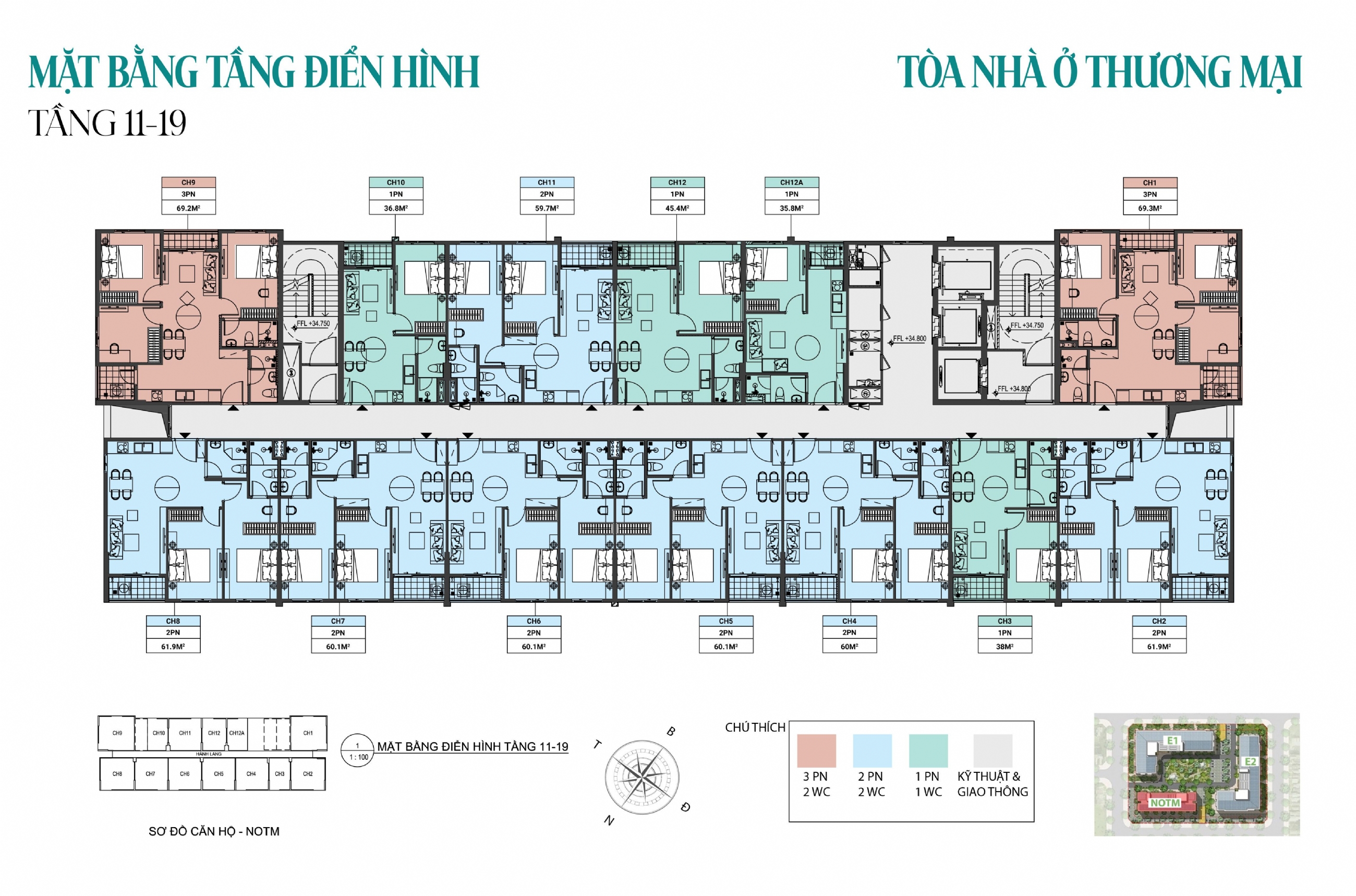 Các loại hình sản phẩm chung cư Eco Garden Bắc Giang