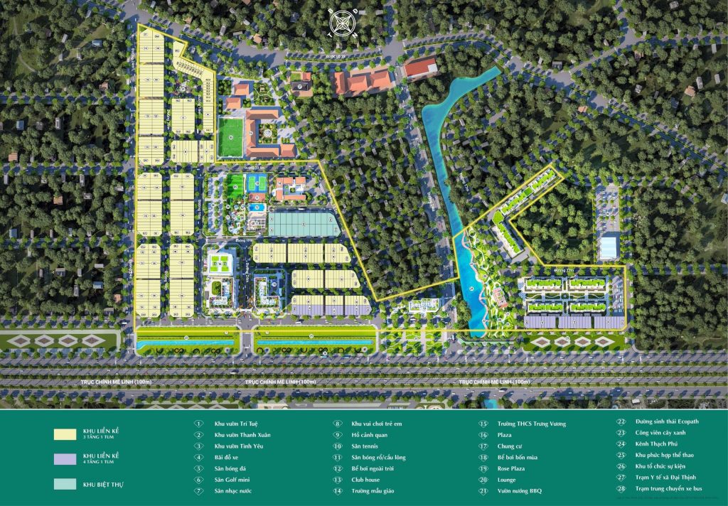 Quy hoạch CEOHomes Hana Garden Mê Linh