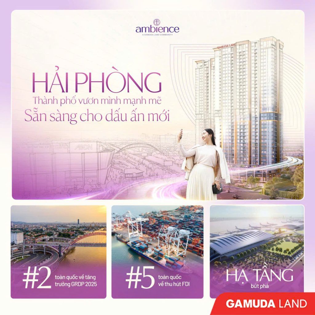 Tiện ích dự án Ambience Gamuda Hải Phòng