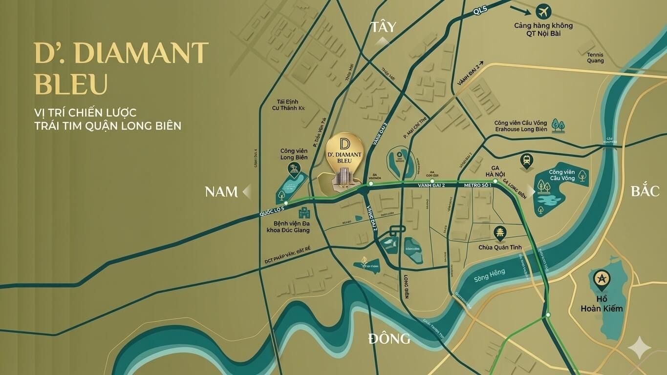 Vị trí D’. Diamant Bleu Tân Hoàng Minh Việt Hưng
