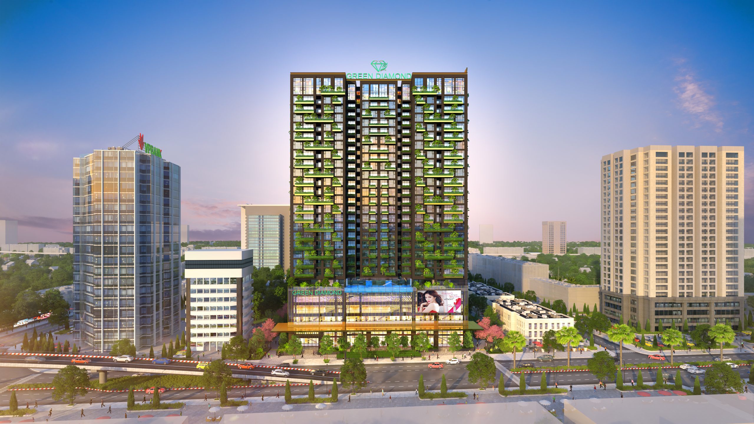 Cho thuê căn hộ Green Diamond 93 Láng Hạ