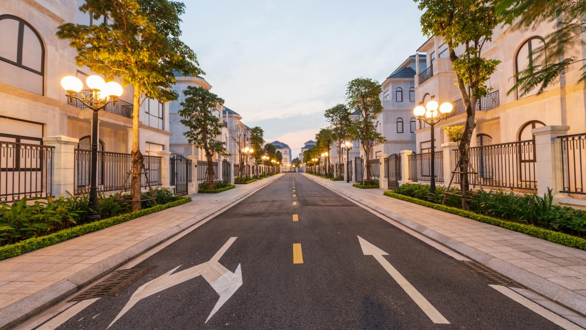 Đường đến dự án Vinhomes Green Villas