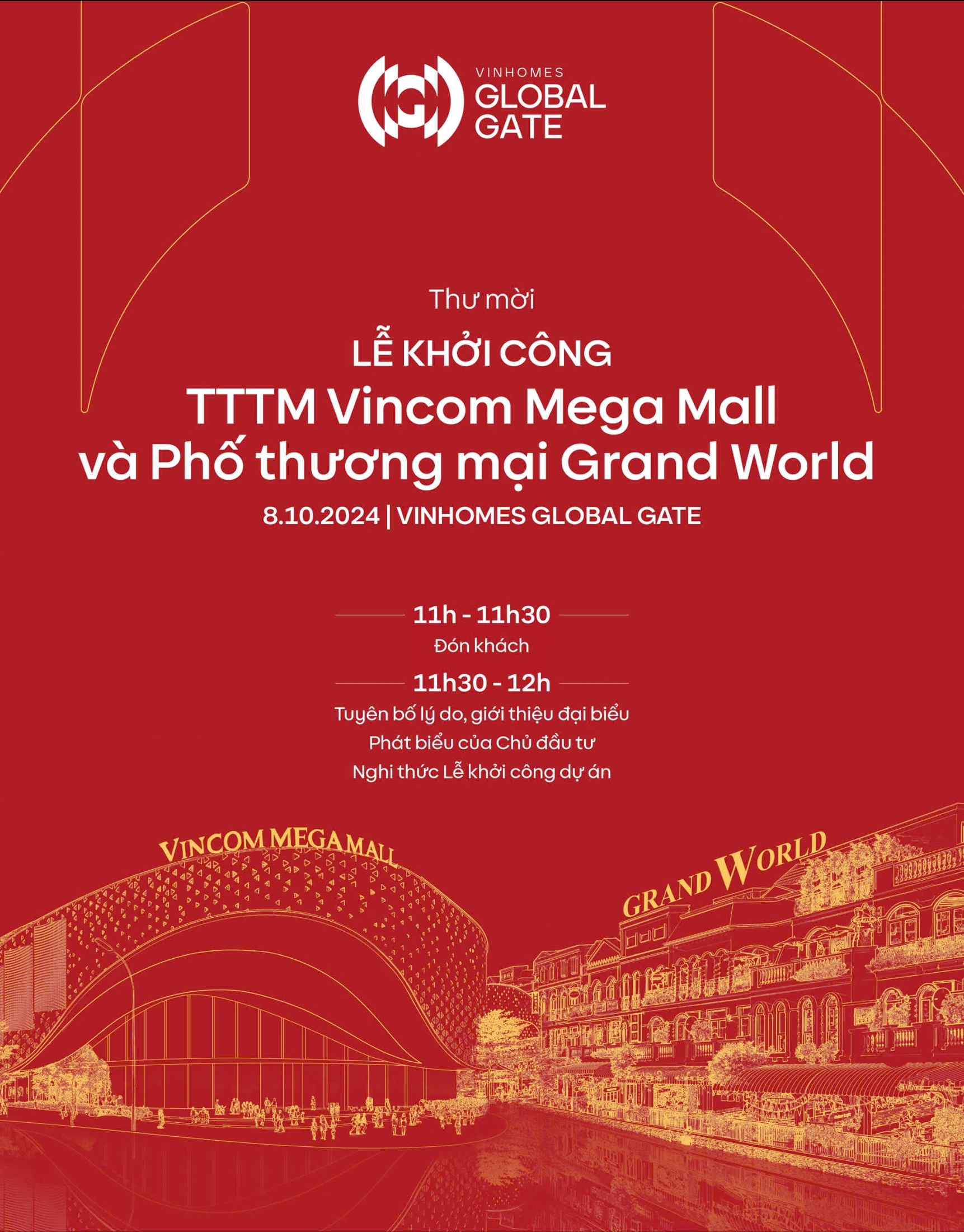 Lễ khởi công TTTM Vincom Mega Mall và Phố Thương Mại Grand World Vinhomes Global Gate Cổ Loa