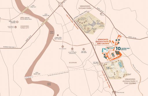 Vị trí The Parkland Imperia Ocean Park 2 - Tâm điểm kết nối phía Đông Hà Nội