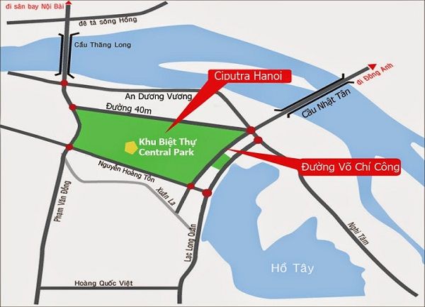 Vị trí Central Park Ciputra Hà Nội