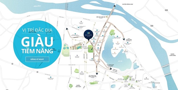 đường đến chung cư kosmo tây hồ như thế nào