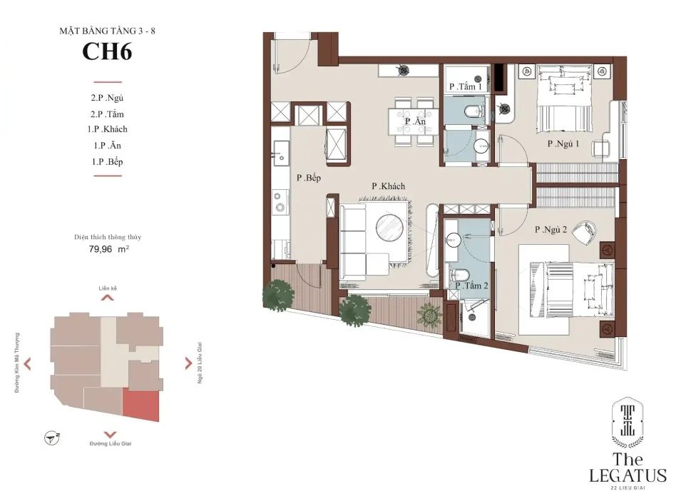 Mặt bằng thiết kế The Legatus 22 Liễu Giai