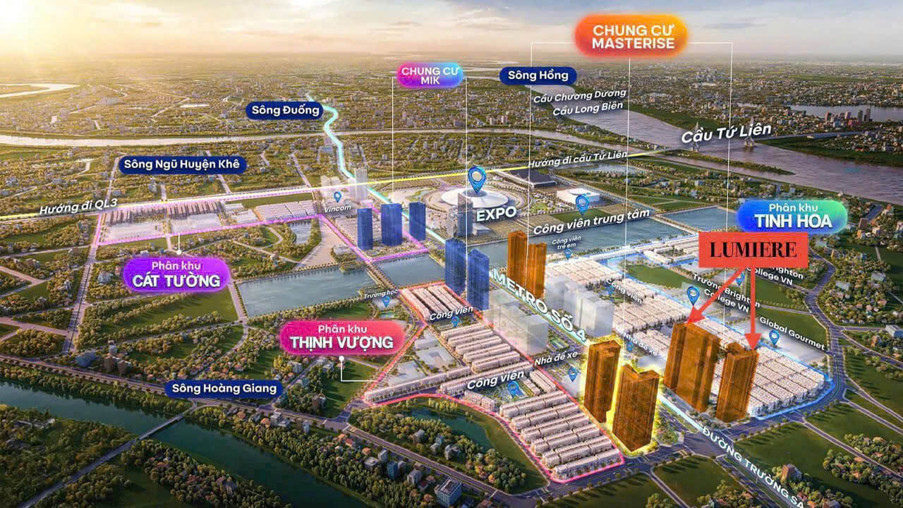 Vị trí dự án Lumière Prime Hills Cổ Loa 