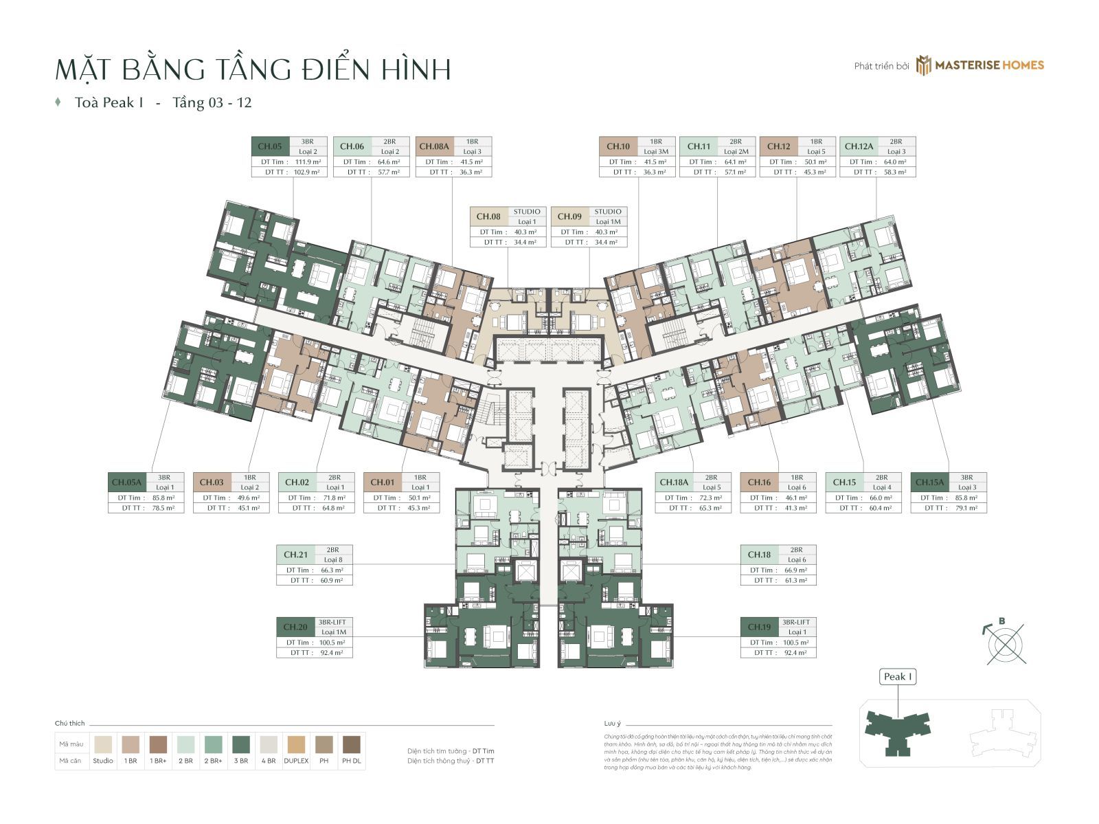 Mặt bằng thiết kế thông minh tại Lumière Essence Peak Global Gate Cổ Loa