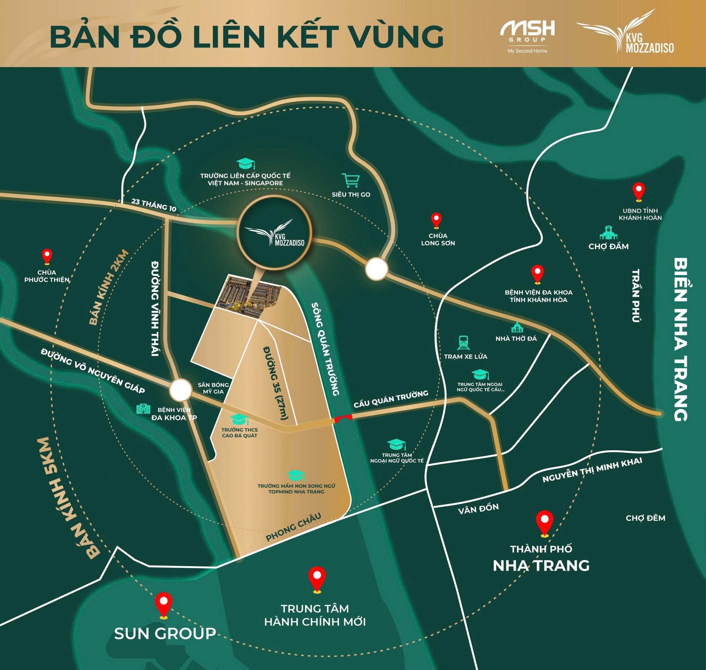 Vị trí KVG Mozzadiso – Tâm điểm kết nối và giá trị bền vững tại Nha Trang
