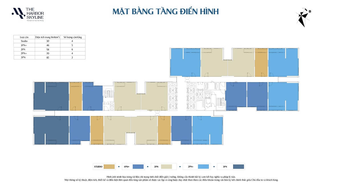 Mặt bằng thiết kế The Harbor Skyline và nghệ thuật không gian sống đỉnh cao