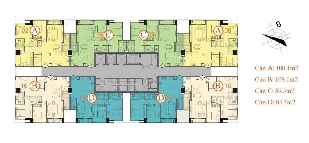 Thiết kế mặt bằng căn hộ The Nelson Private Residences 29 Láng Hạ