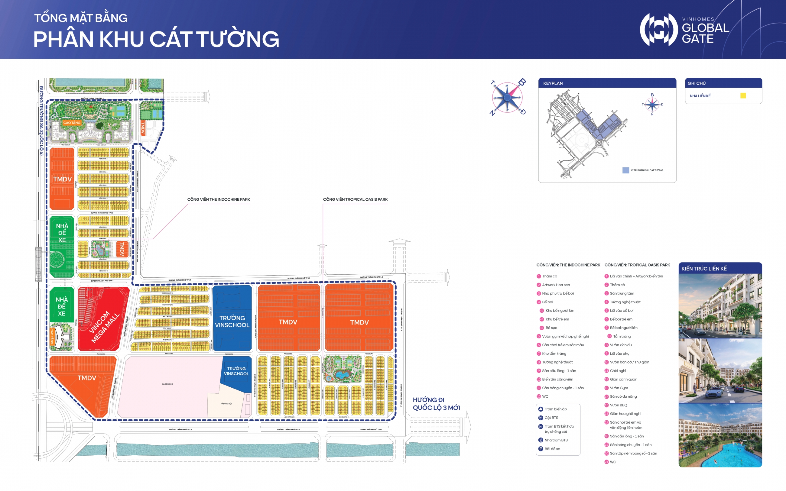 Mặt bằng quy hoạch phân khu Cát Tường Vinhomes Global Gate, Đông Anh