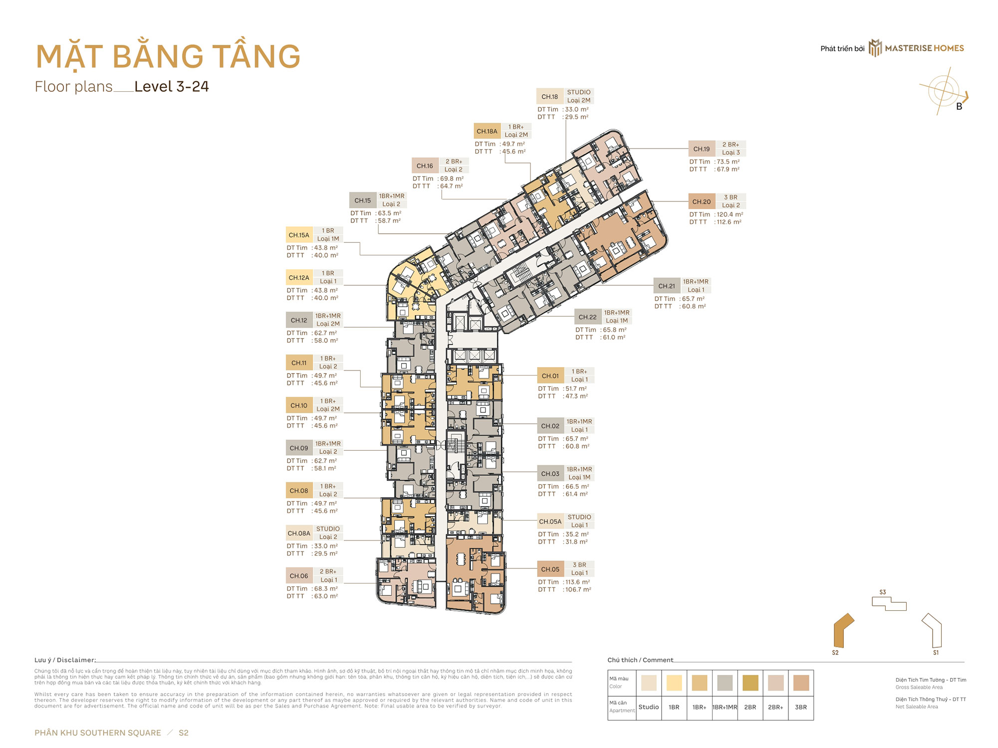 Mặt bằng thiết kế Masteri Trinity Square Ocean Park 2 Hưng Yên