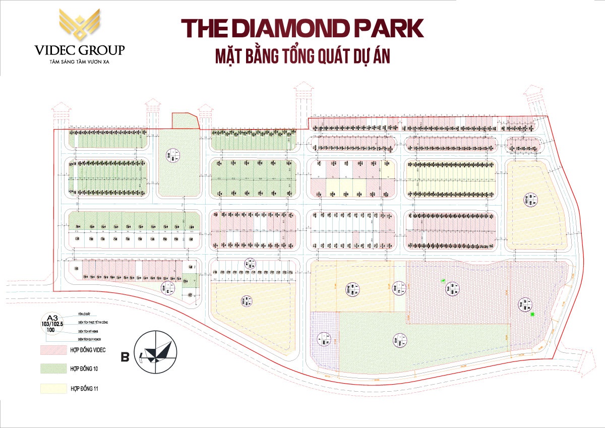 Mặt bằng thiết kế The Diamond Park Mê Linh