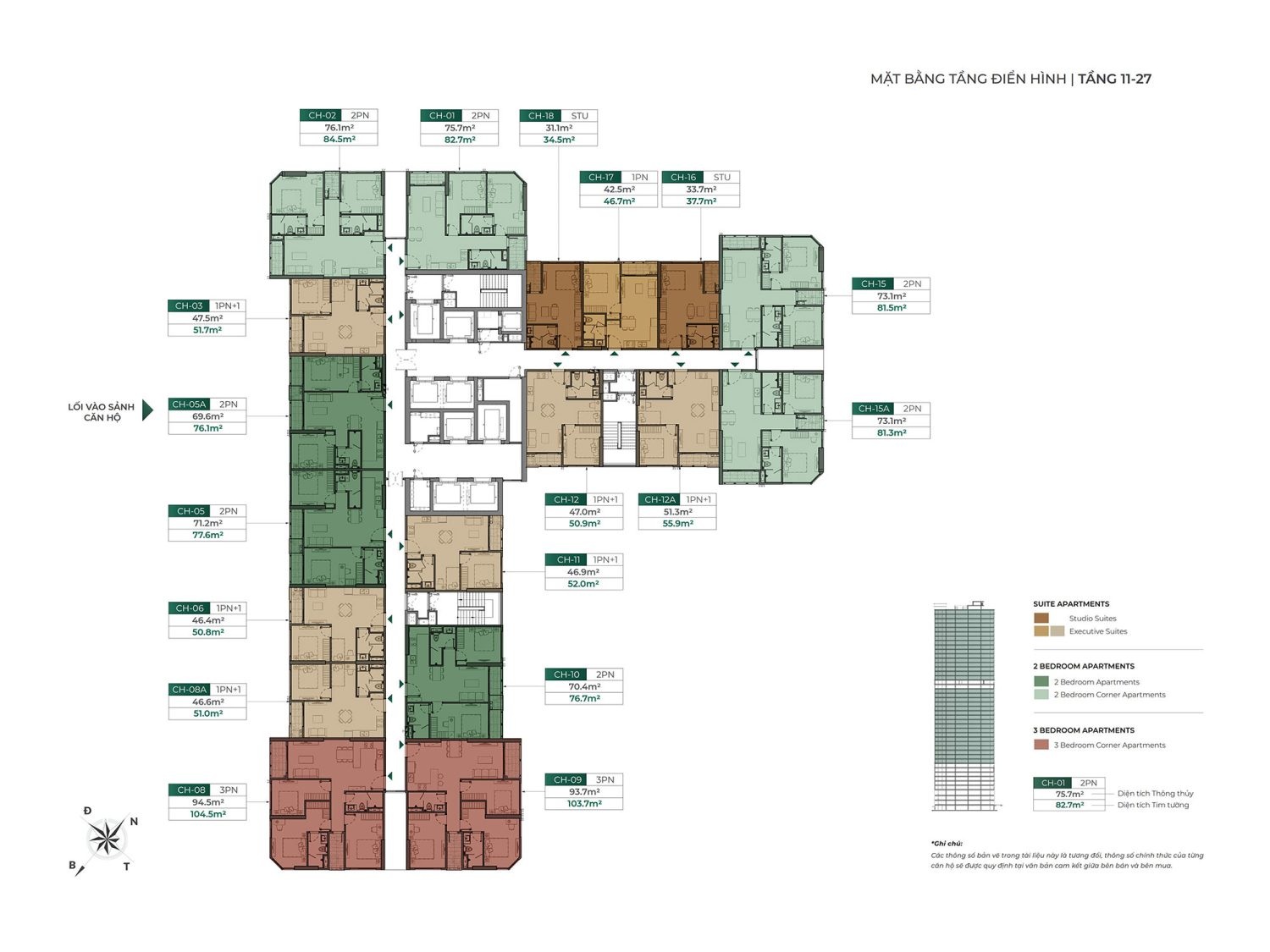 Mặt bằng The Magnolia Private Residences tối ưu không gian sống theo tiêu chuẩn cao cấp