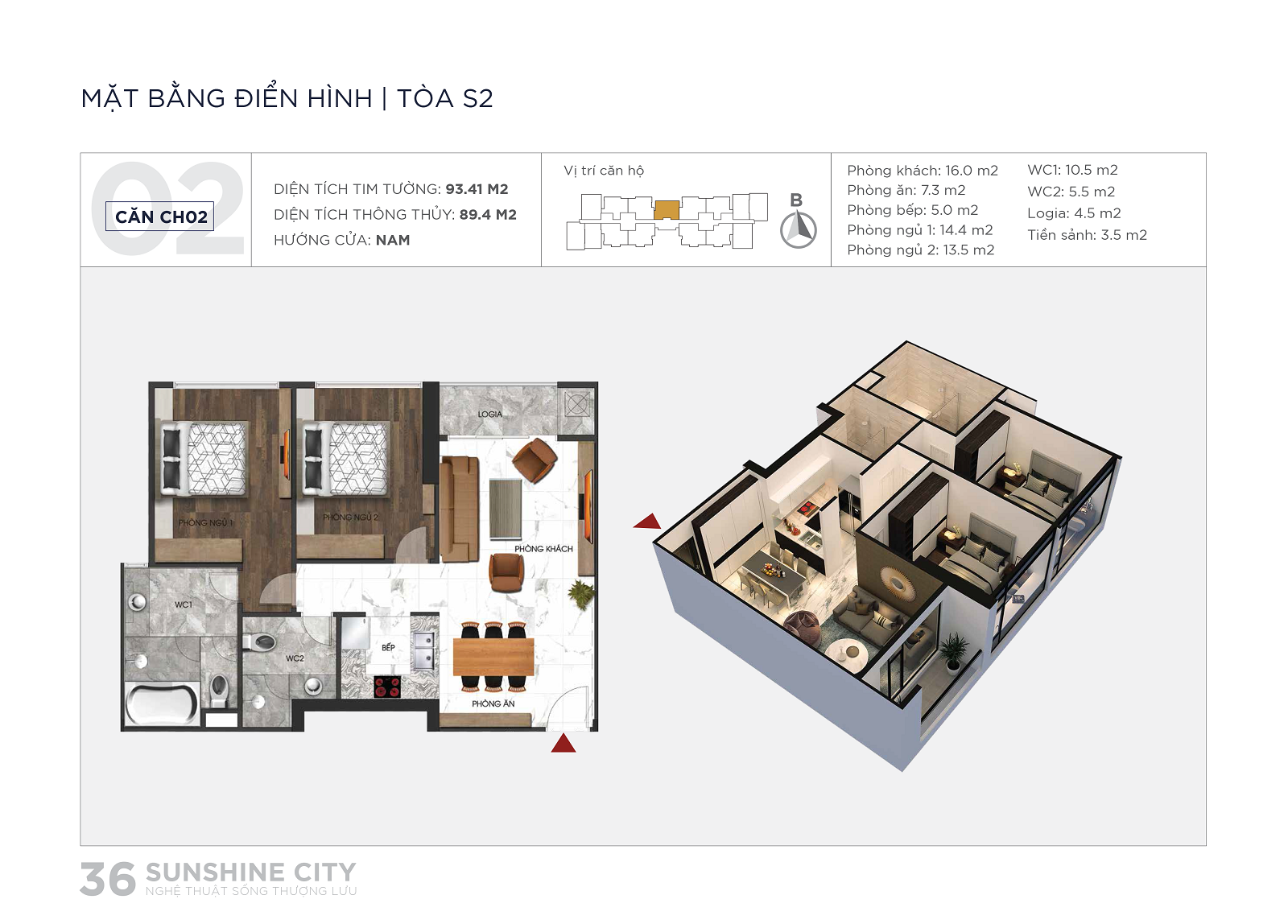 Mặt bằng thiết kế chung cư Sunshine City 