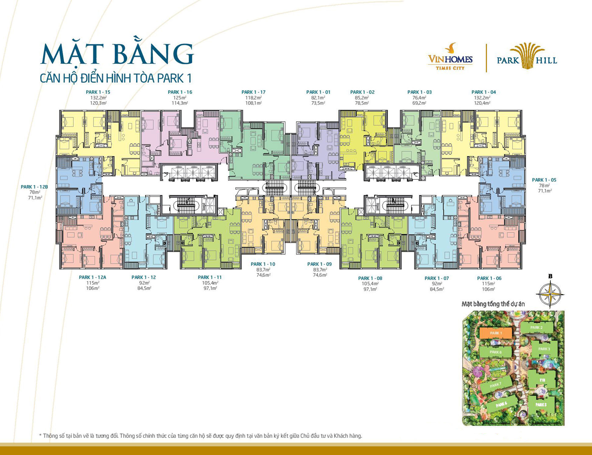 Thiết kế mặt bằng khu đô thị Vinhomes Times City