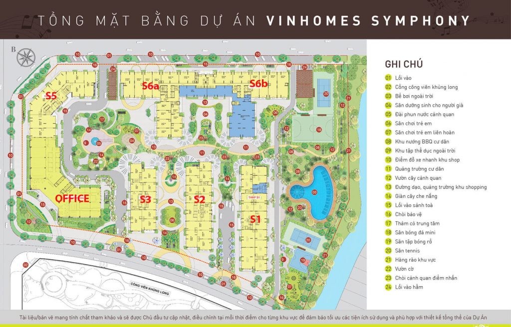 Mặt bằng tổng thể Vinhomes Symphony