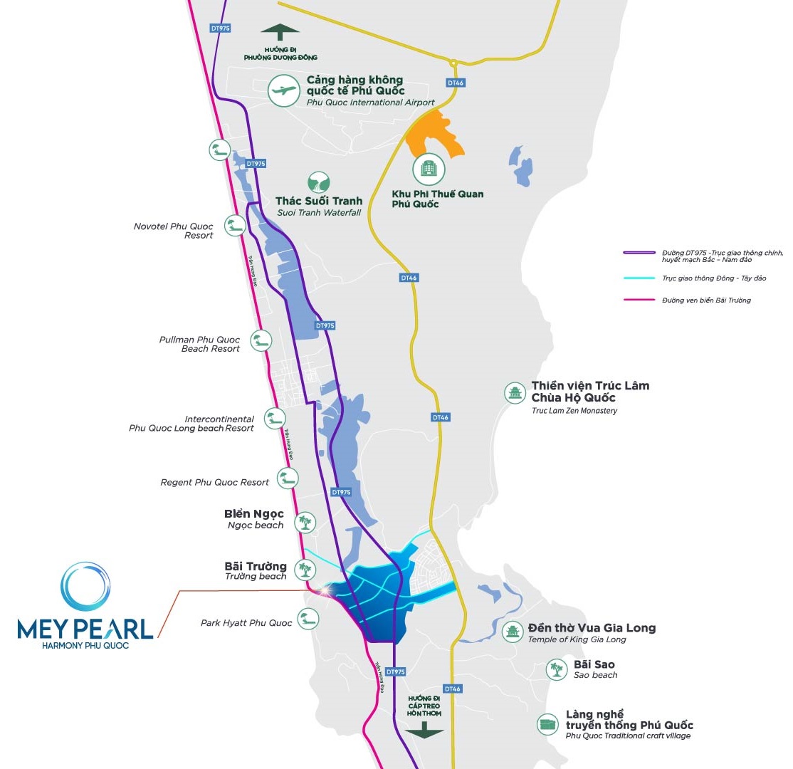 Vị trí Meypearl Harmony Phú Quốc