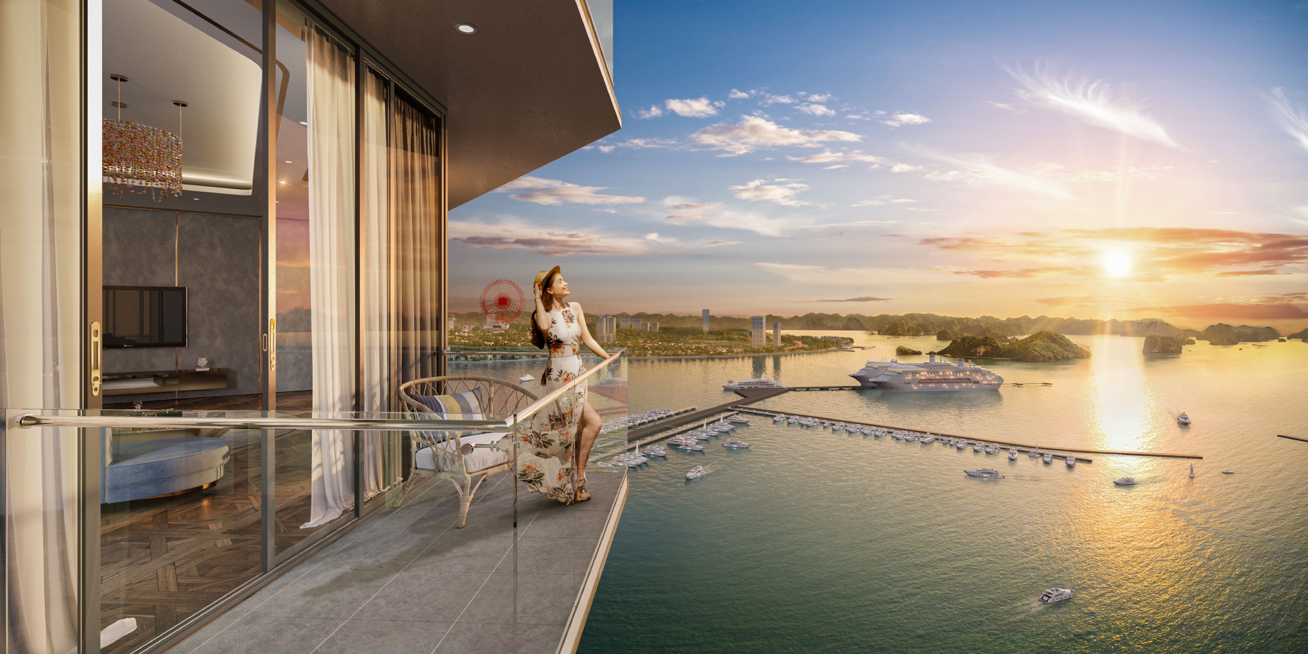 Cho thuê căn hộ 1 PN+ Sun Centro Town Hạ Long