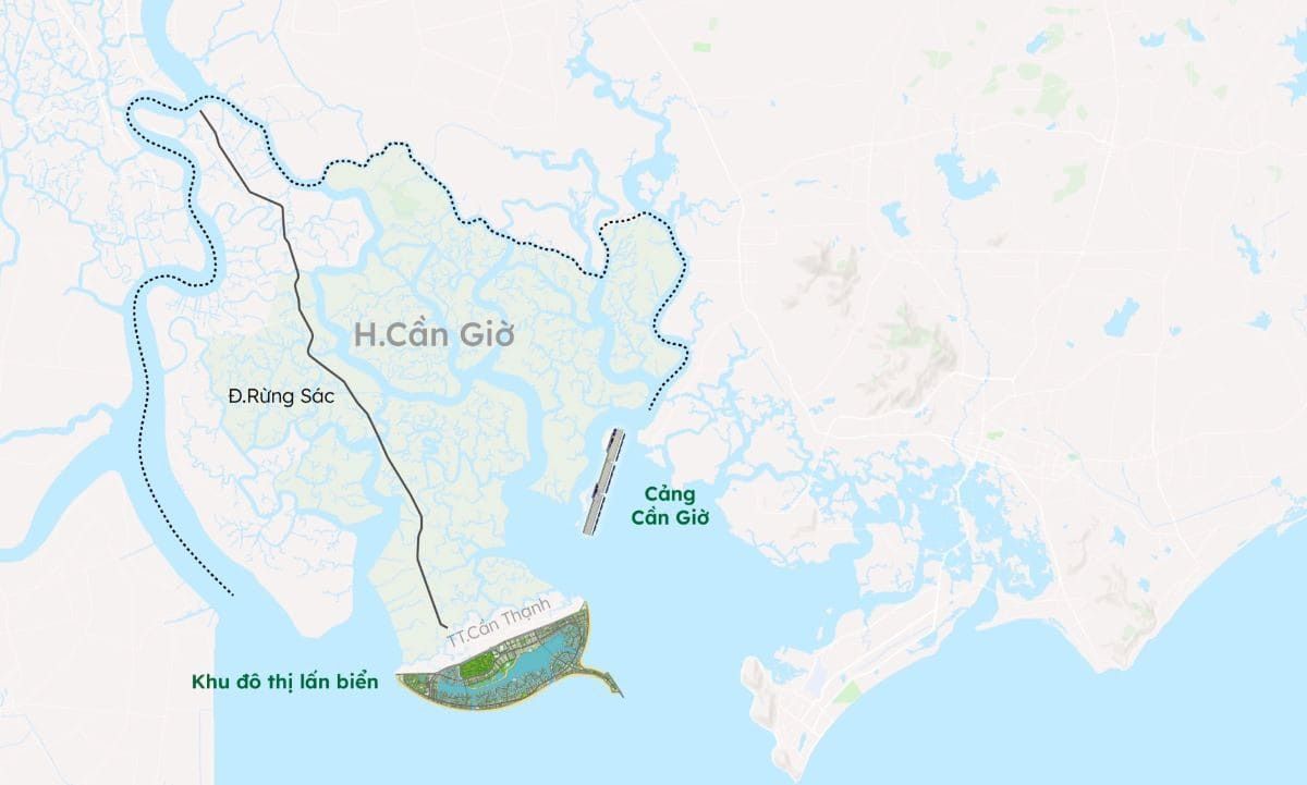 Vị trí Mik Green Paradise Cần Giờ – Điểm hội tụ giữa rừng, biển và đô thị sinh thái