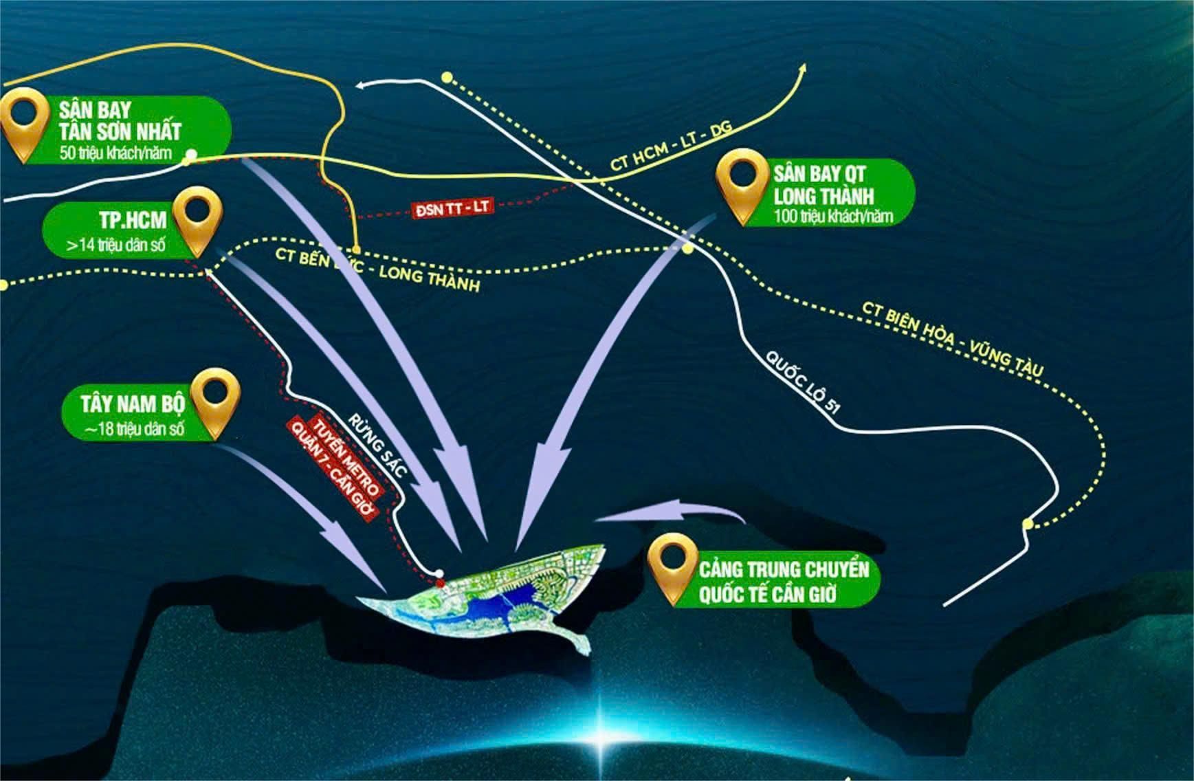 Vị trí Mik Green Paradise Cần Giờ – Điểm hội tụ giữa rừng, biển và đô thị sinh thái