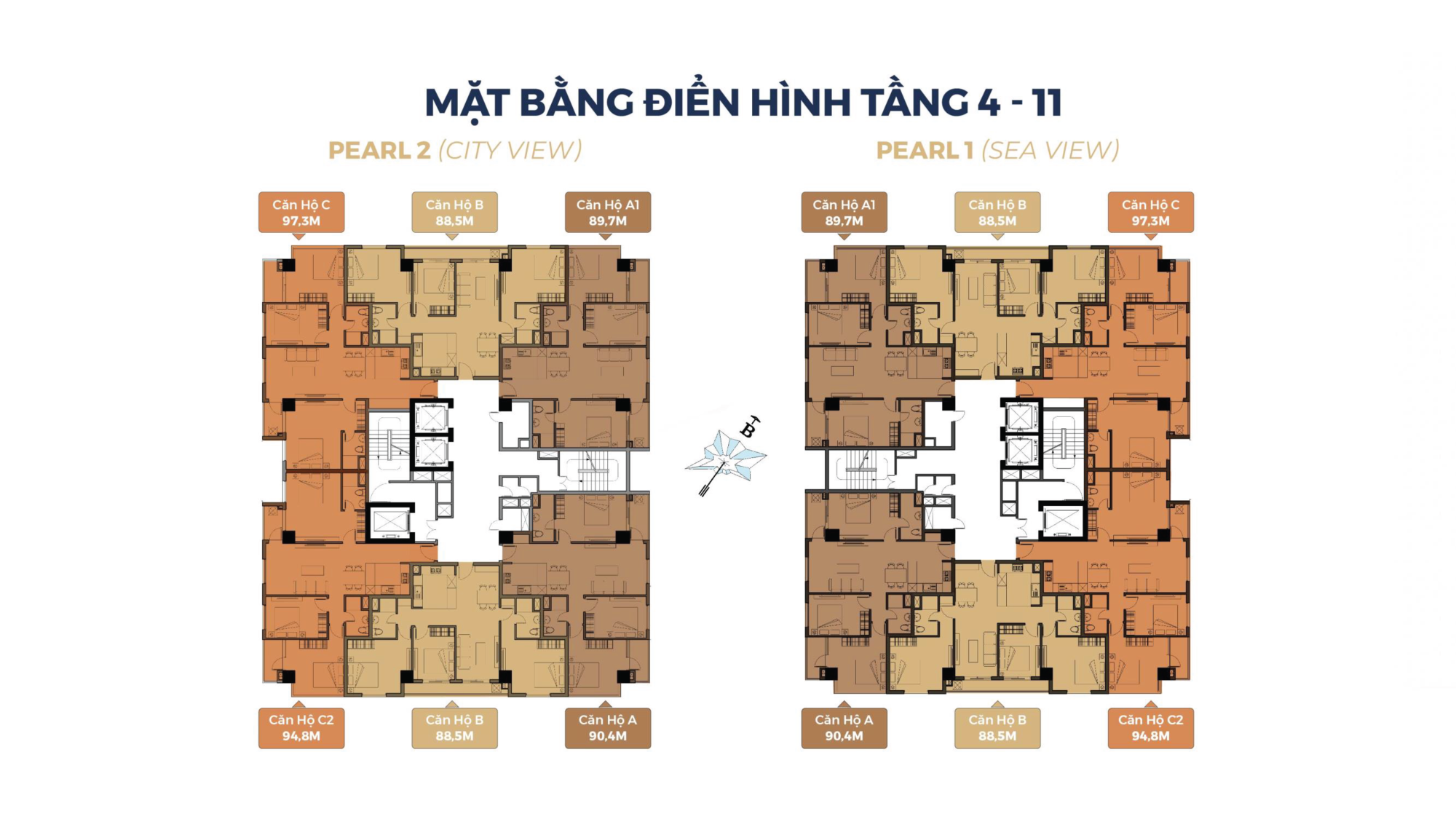 Bán căn hộ chung cư Pearl Residence BRG Cửa Lò