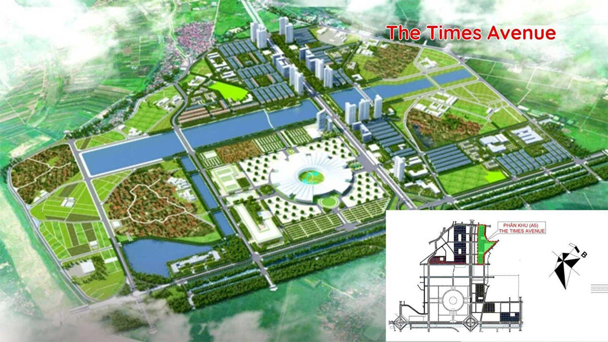 Vị trí phân khu The Times Avenue Vinhomes Cổ Loa