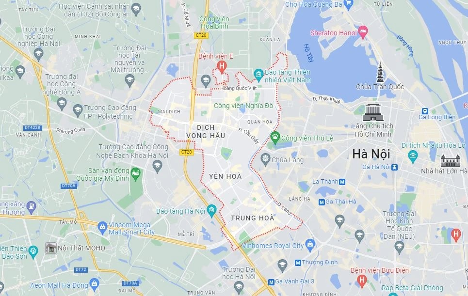 Vị trí quận Cầu Giấy 