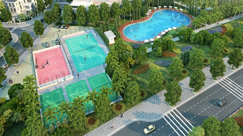 Sân thể thao tại Vinhomes Green Bay