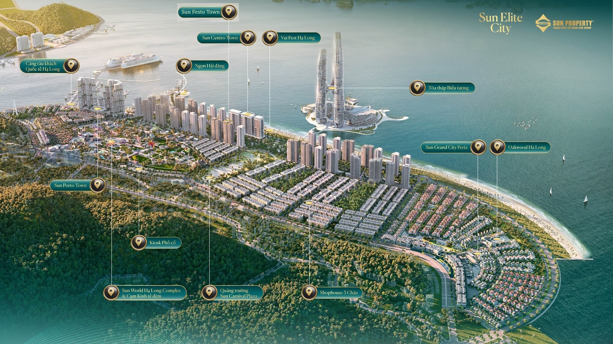 Vị trí Sun Festo Town Hạ Long và tâm điểm kết nối giao thương bên bờ di sản