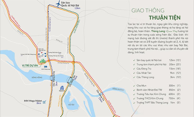 Đường đến Nhà ở xã hội Thăng Long Green City Kim Chung Đông Anh