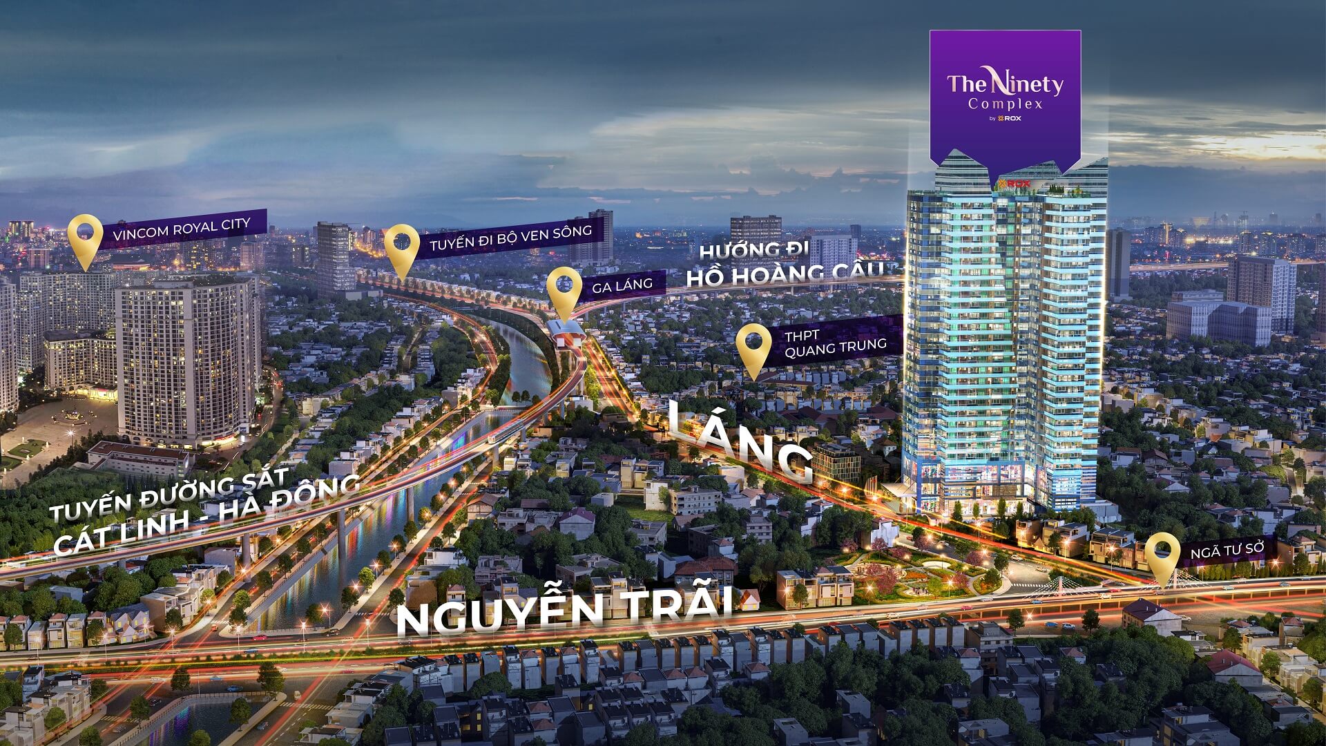 Đường đi đến dự án The Ninety Complex 90 Đường Láng