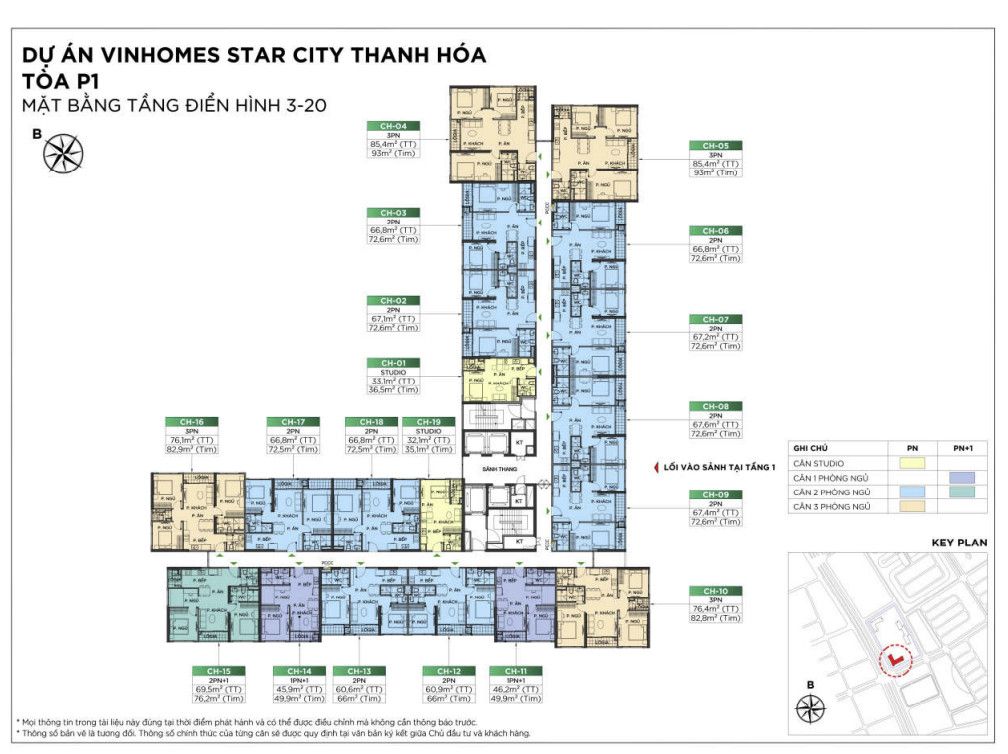 Mặt bằng thiết kế The Royal Residence Vinhomes Star City Thanh Hóa