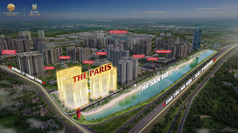 Cho thuê căn hộ studio The Paris Vinhomes Ocean Park Gia Lâm
